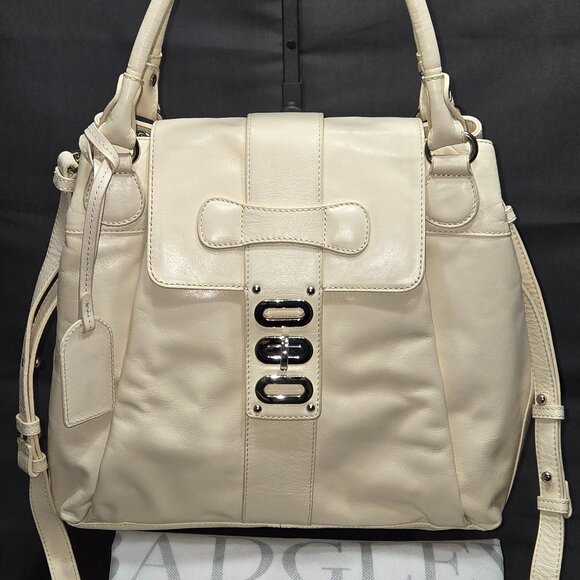 BADGLEY MISCHKA Satchel Tote Handbag in Cream - Picture 1 of 15